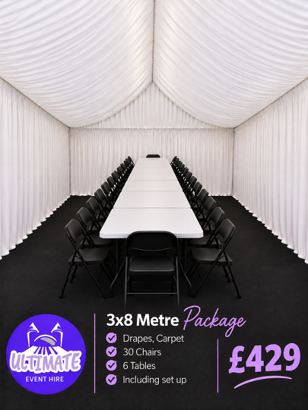3x8m garden marquee hire